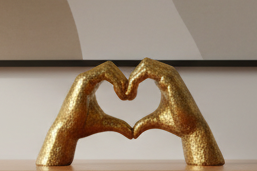 Antique Gold "Heart Hands" Ornament