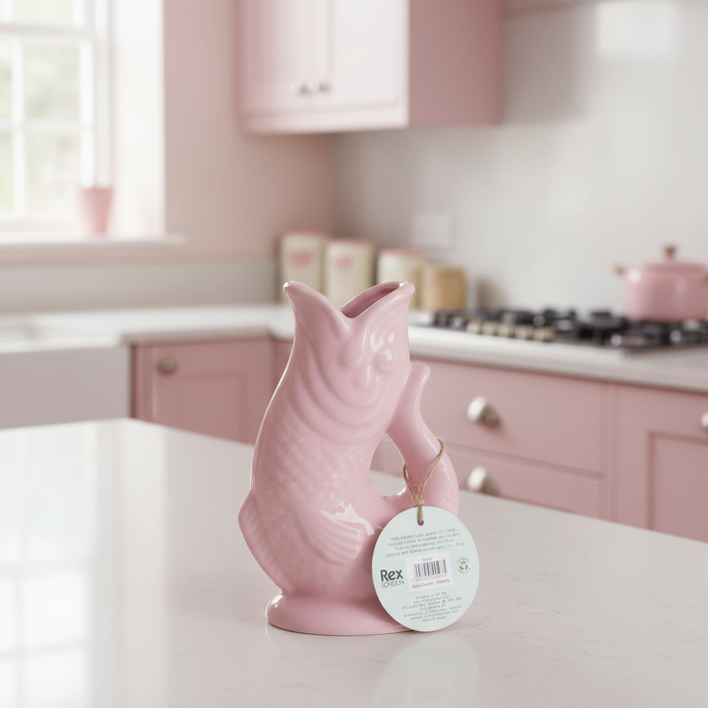 Ceramic fish vase - Pink