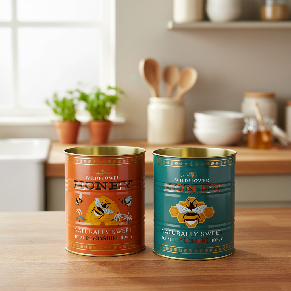 Medium storage tins (set of 2) - Honey
