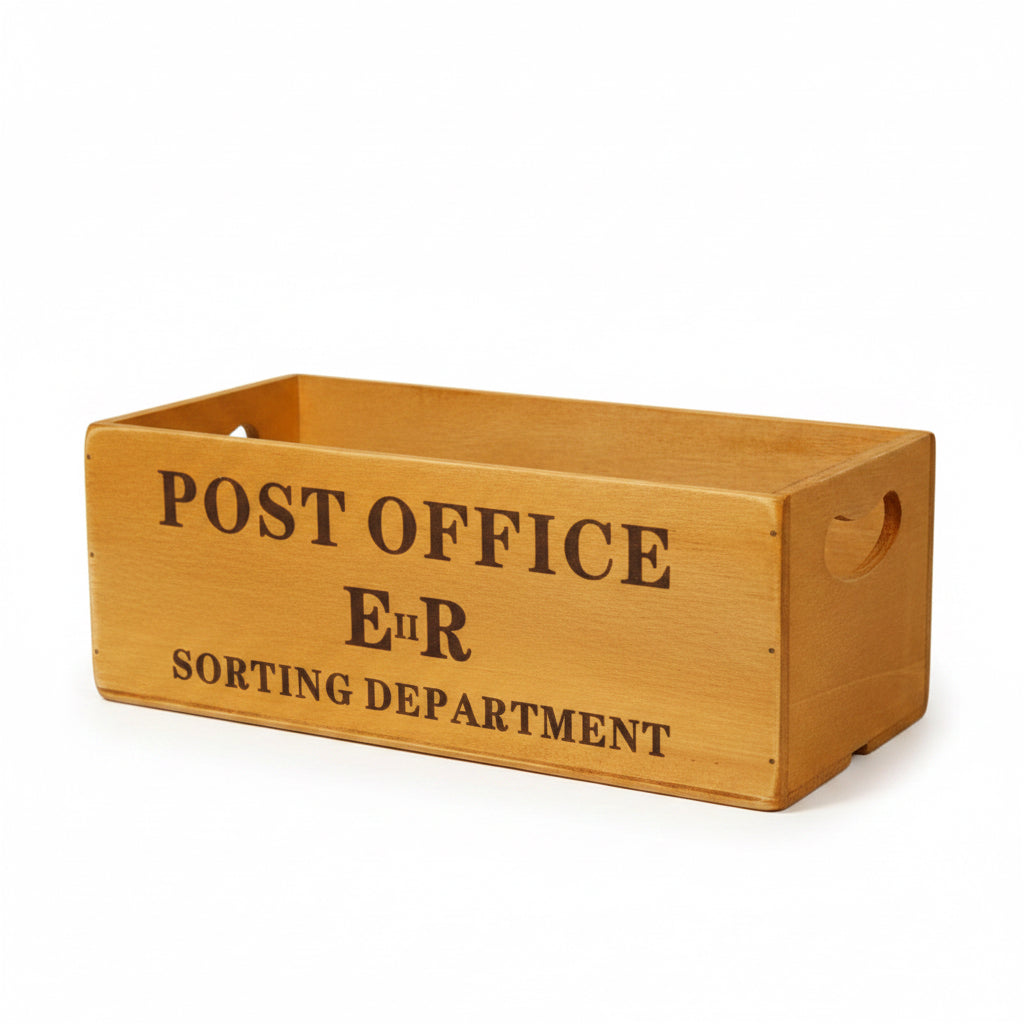 Antiqued "Post Office Sorting Dept" Wooden Box