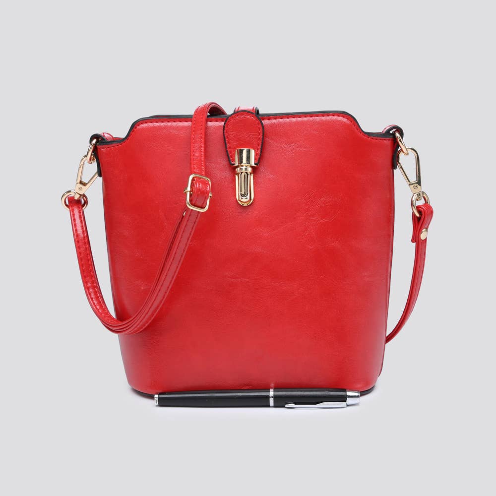 Premium Grade Vegan Leather Crossbody Bag # JNY2157S2526: PINK