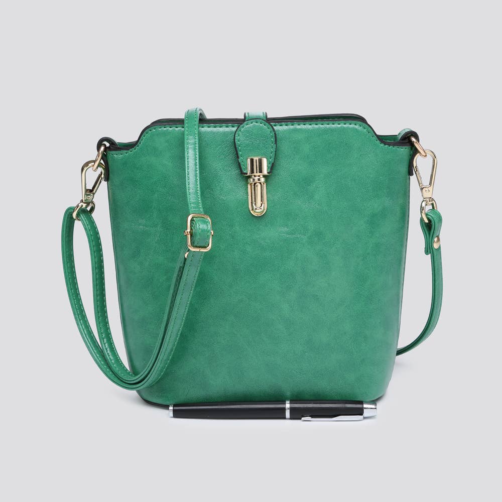 Premium Grade Vegan Leather Crossbody Bag # JNY2157S2526: PINK