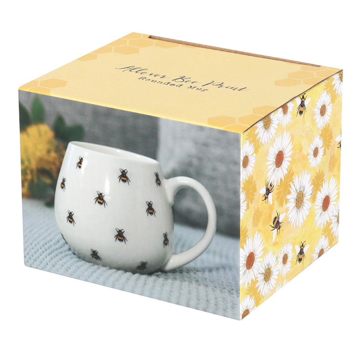 Gorgeous bee print rounded mug