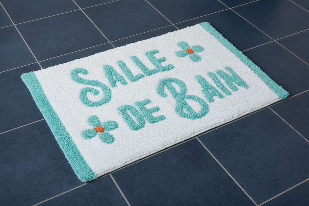 Tufted cotton bath mat - Salle De Bain