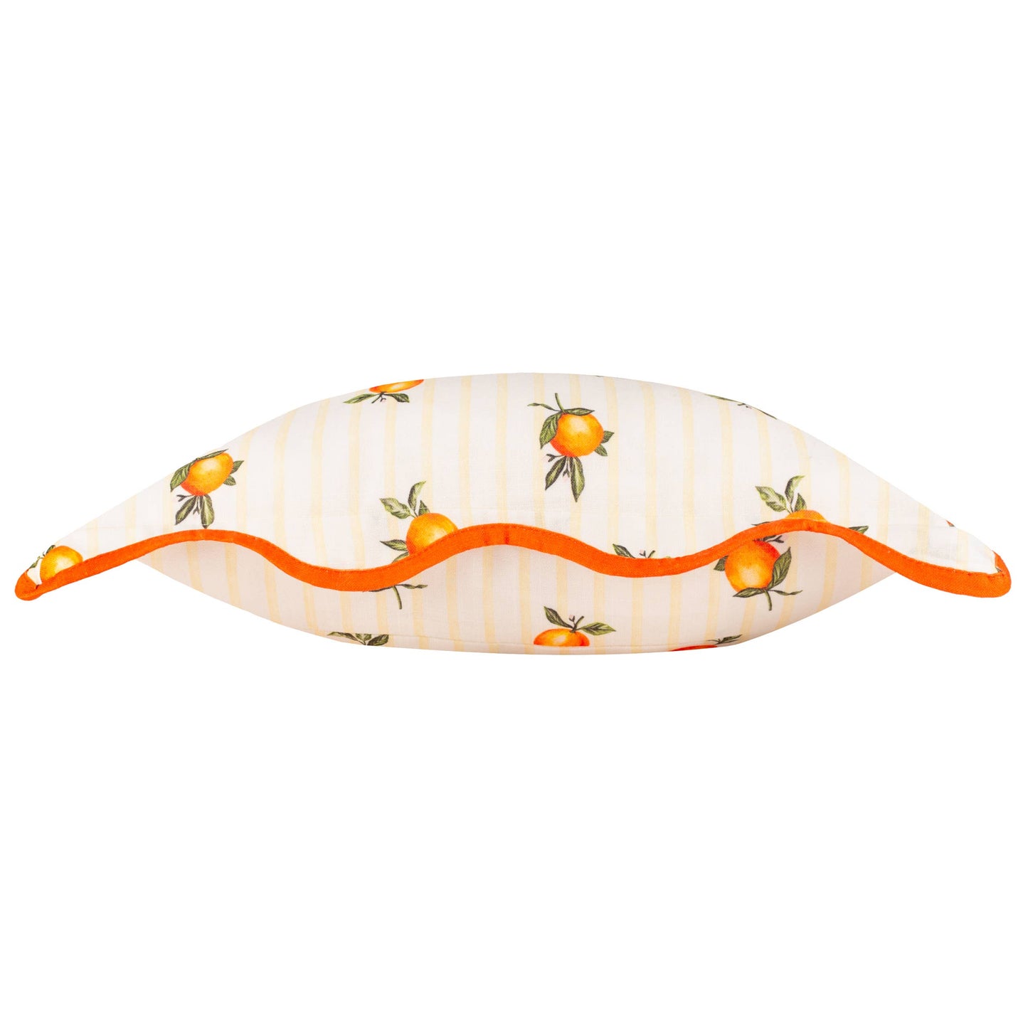 Fruits - Oranges Striped Outdoor Cushion Yellow - Cover Only.         45 x 45cm