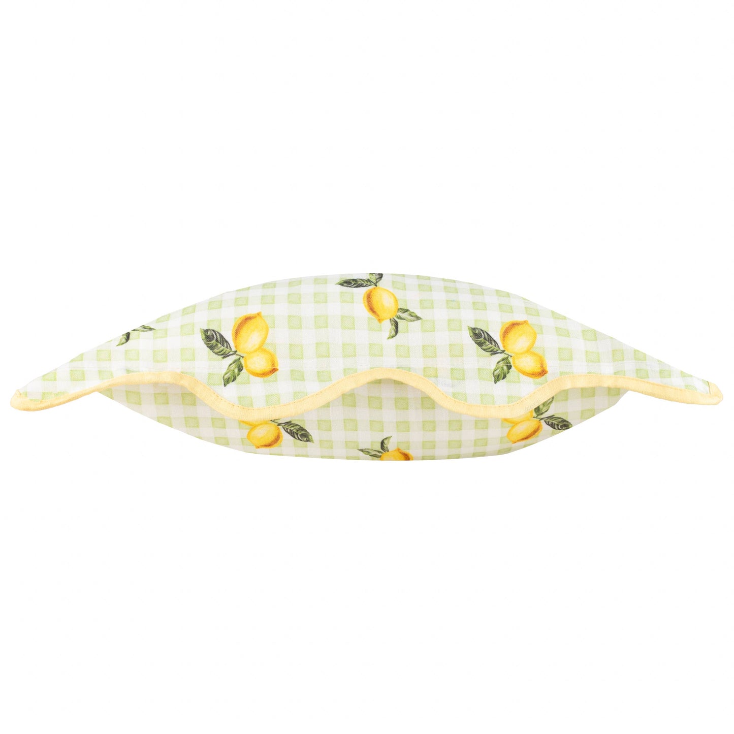 Fruits - Lemons Gingham Check Outdoor Cushion cover only - 45 x 45cm