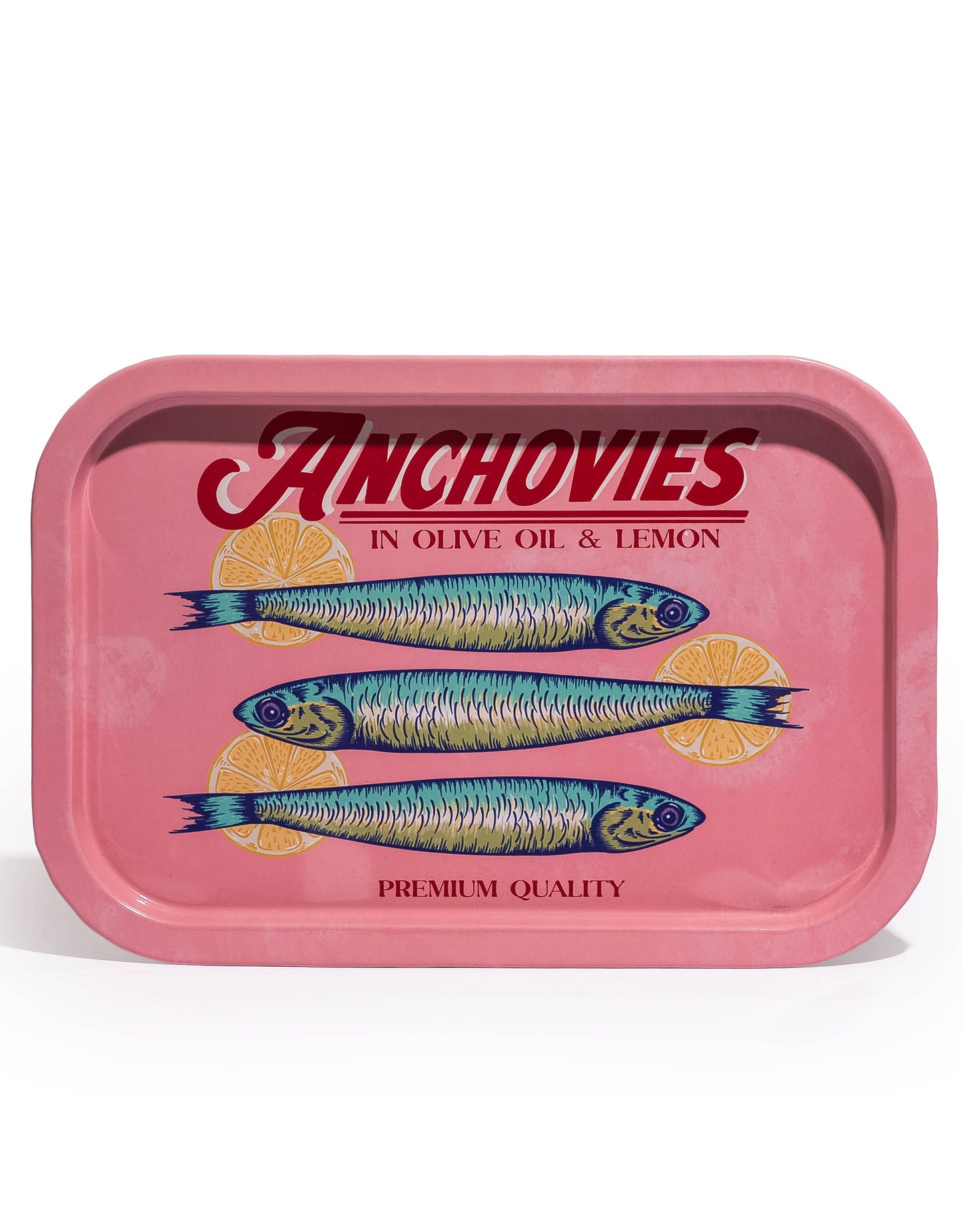 Retro "Anchovies” tin Serving Tray -