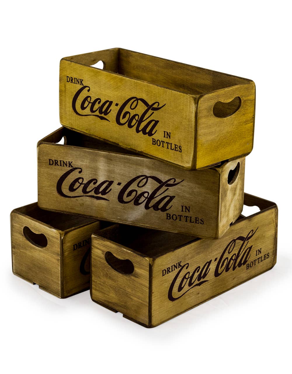 Antiqued Coca Cola Wooden Box