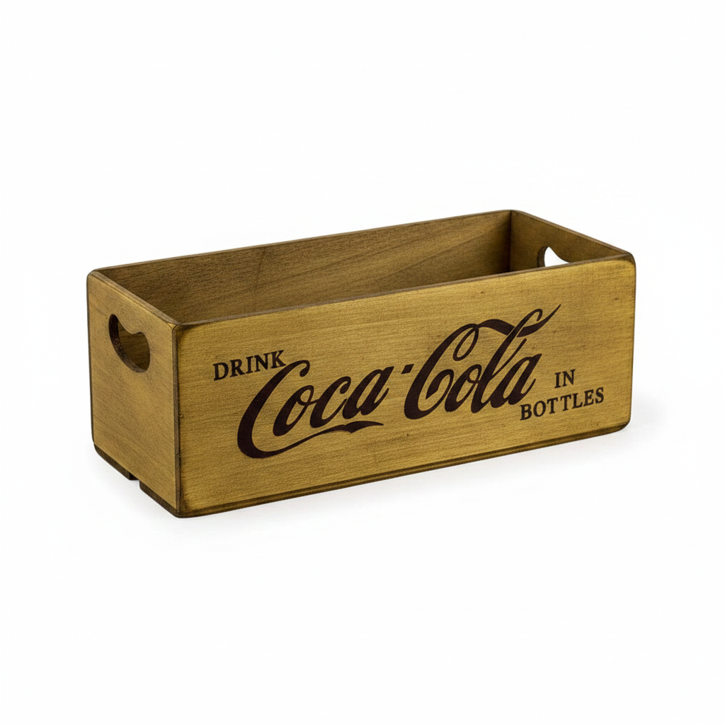 Antiqued Coca Cola Wooden Box
