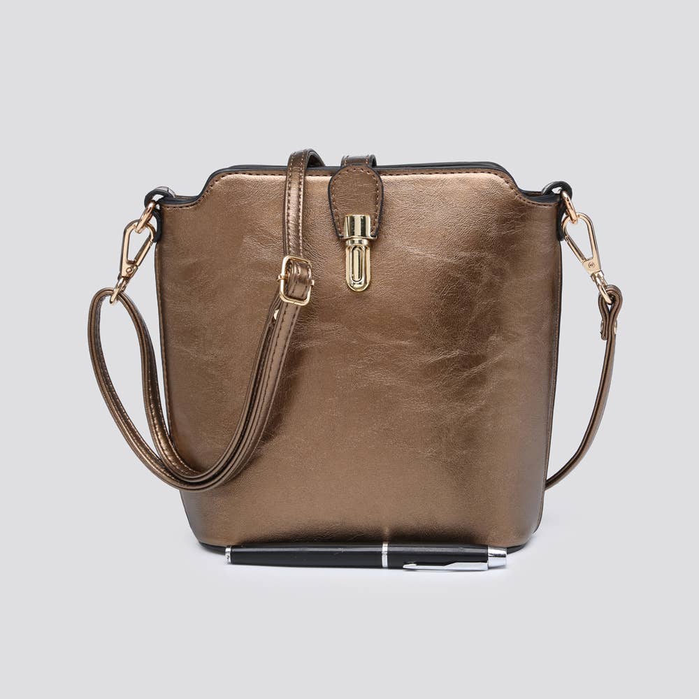 Premium Grade Vegan Leather Crossbody Bag # JNY2157S2526: PINK