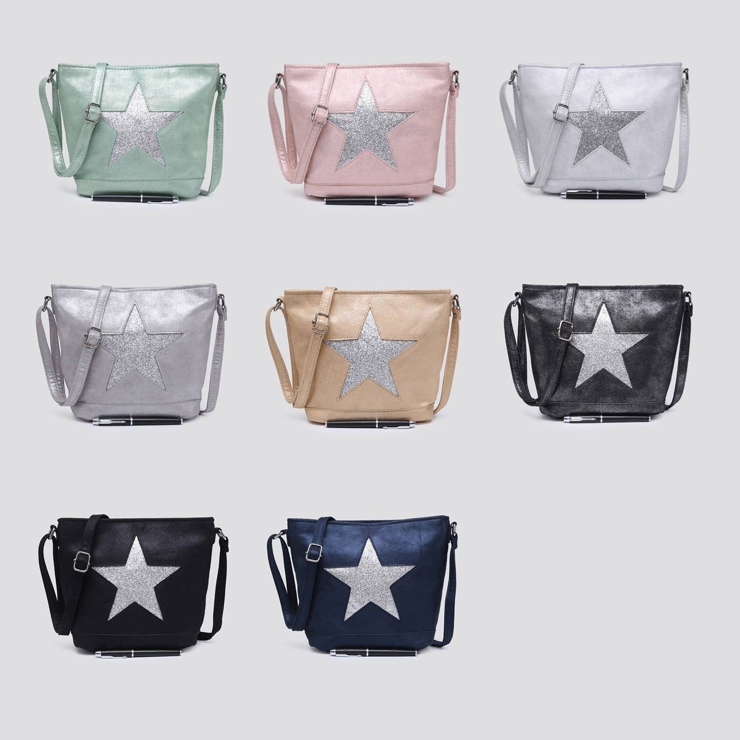 Fabric Star Small Crossbody Bag # 1191: MINT