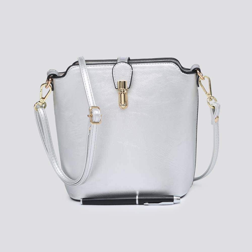 Premium Grade Vegan Leather Crossbody Bag # JNY2157S2526: PINK