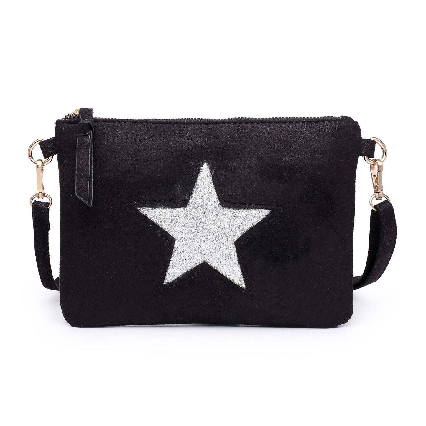 Fabric Star Small Crossbody Bag # 2320: SILVER