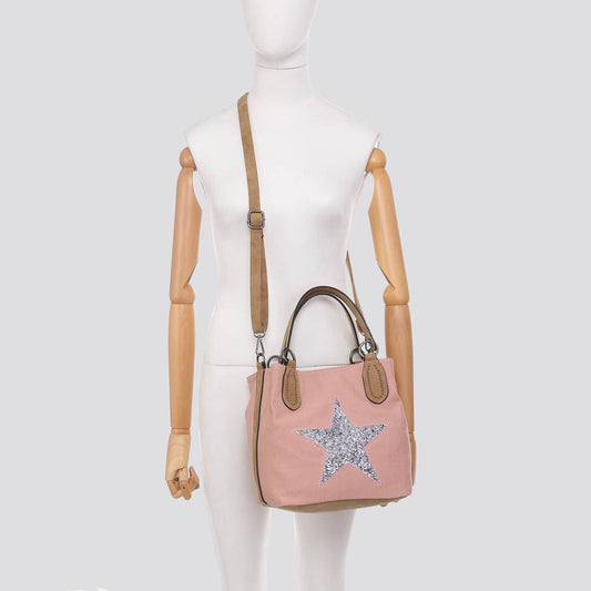 2290 Canvas Star Tote Bag: NUDE