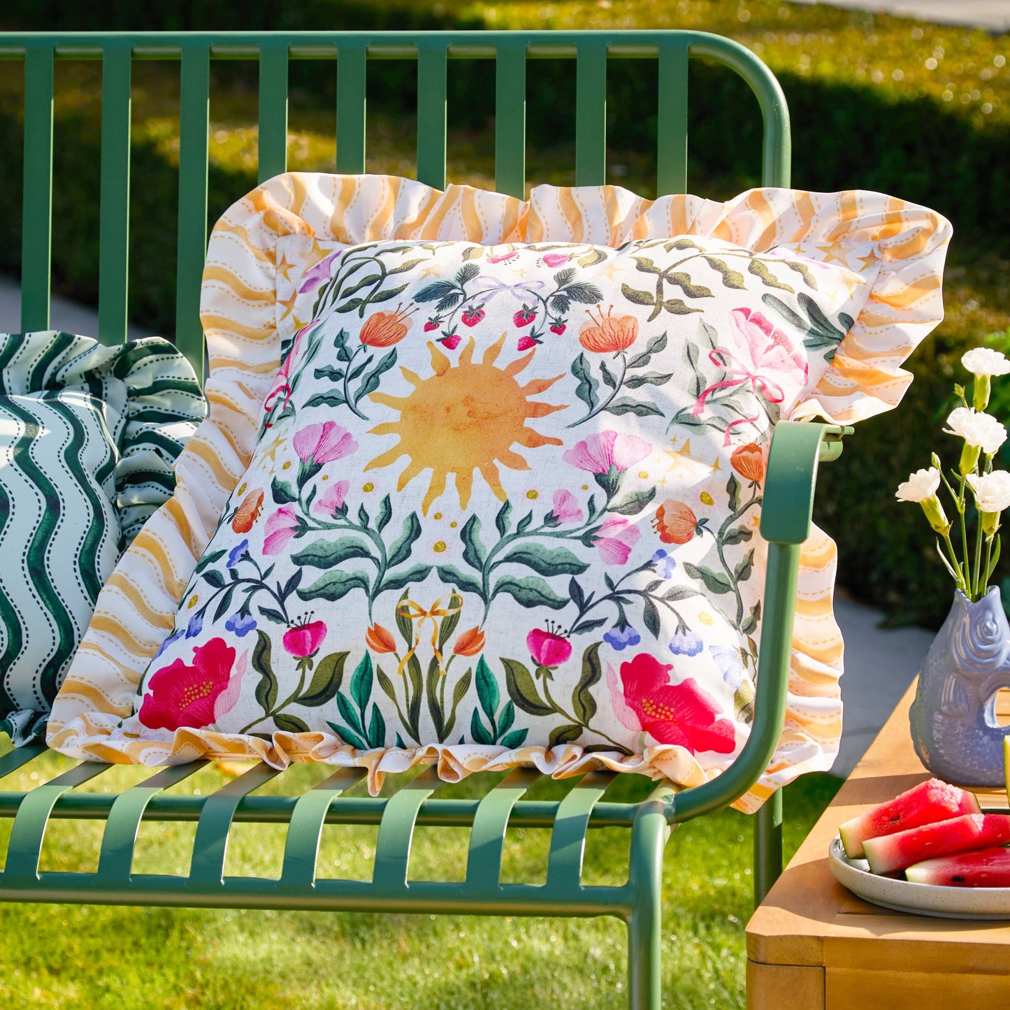 Summer Solstice Outdoor Cushion  - Cover Only.                                       50 x 50cm
