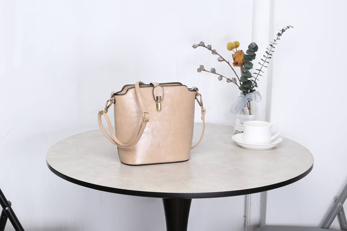 Premium Grade Vegan Leather Crossbody Bag # JNY2157S2526: PINK