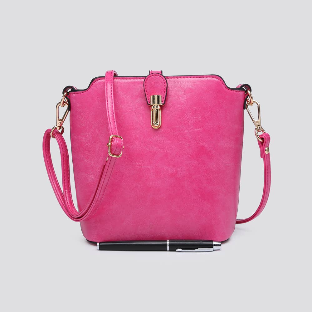 Premium Grade Vegan Leather Crossbody Bag # JNY2157S2526: PINK