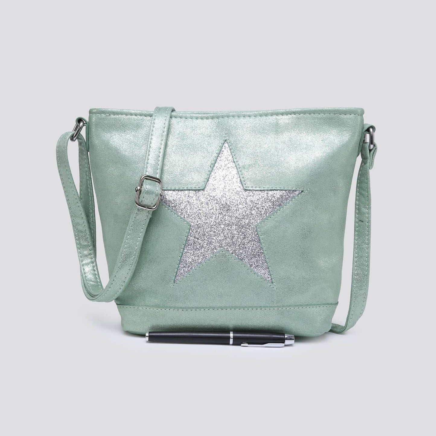 Fabric Star Small Crossbody Bag # 1191: PINK