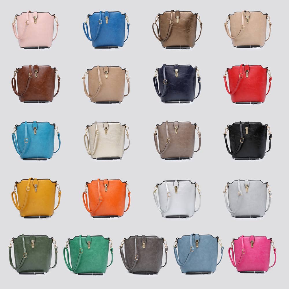Premium Grade Vegan Leather Crossbody Bag # JNY2157S2526: PINK