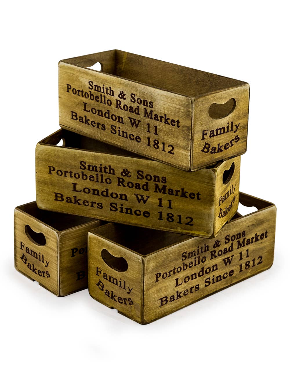 Antiqued "Portobello Road Market" Wooden Box