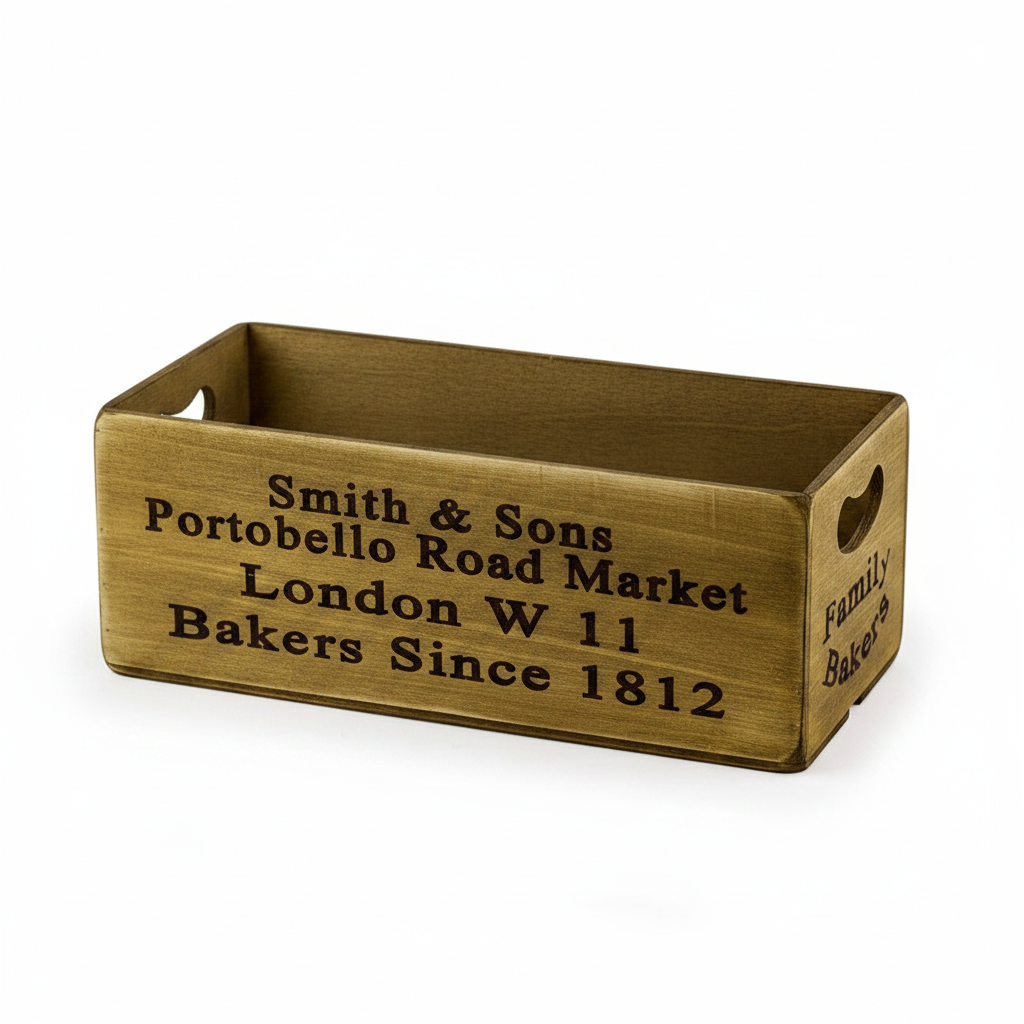 Antiqued "Portobello Road Market" Wooden Box