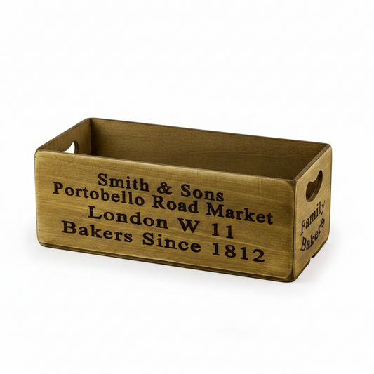 Antiqued "Portobello Road Market" Wooden Box