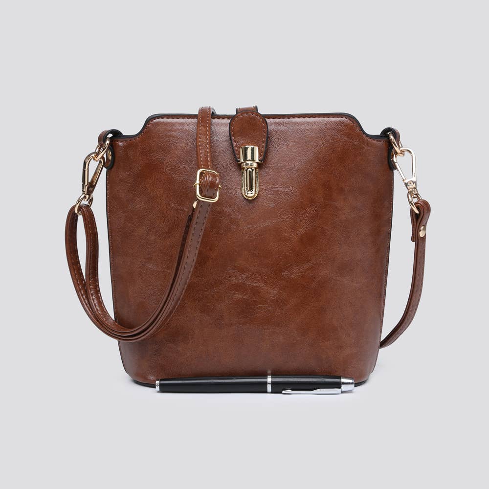 Premium Grade Vegan Leather Crossbody Bag # JNY2157S2526: PINK