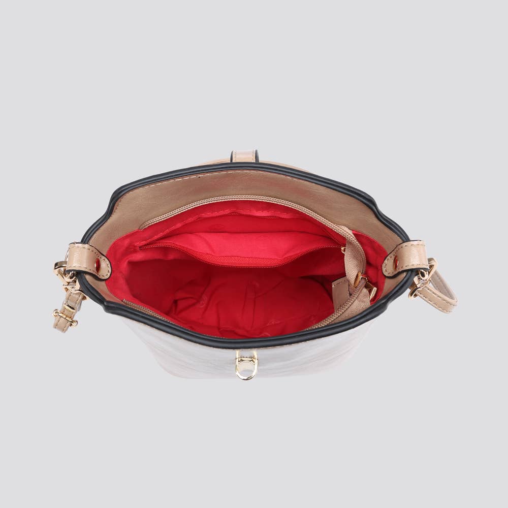 Premium Grade Vegan Leather Crossbody Bag # JNY2157S2526: PINK