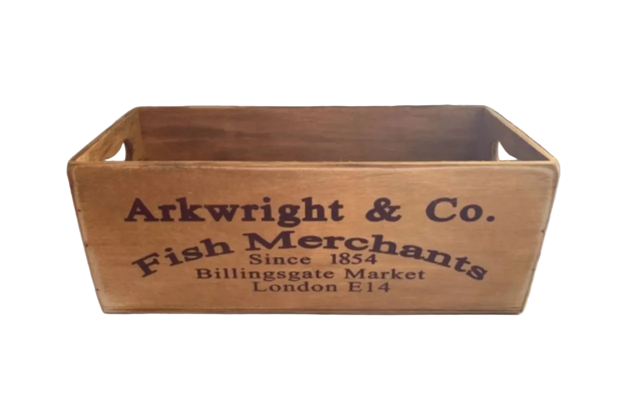 Antiqued "Billingsgate Market" Wooden Box