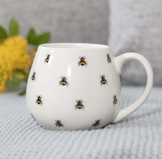 Gorgeous bee print rounded mug