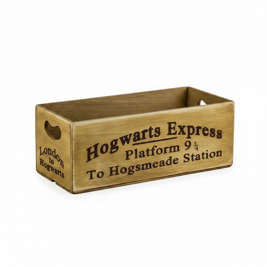 Antiqued "Platform 9 & 3/4" Wooden Box