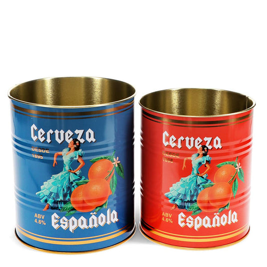 Medium storage tins (set of 2) - Cerveza Española