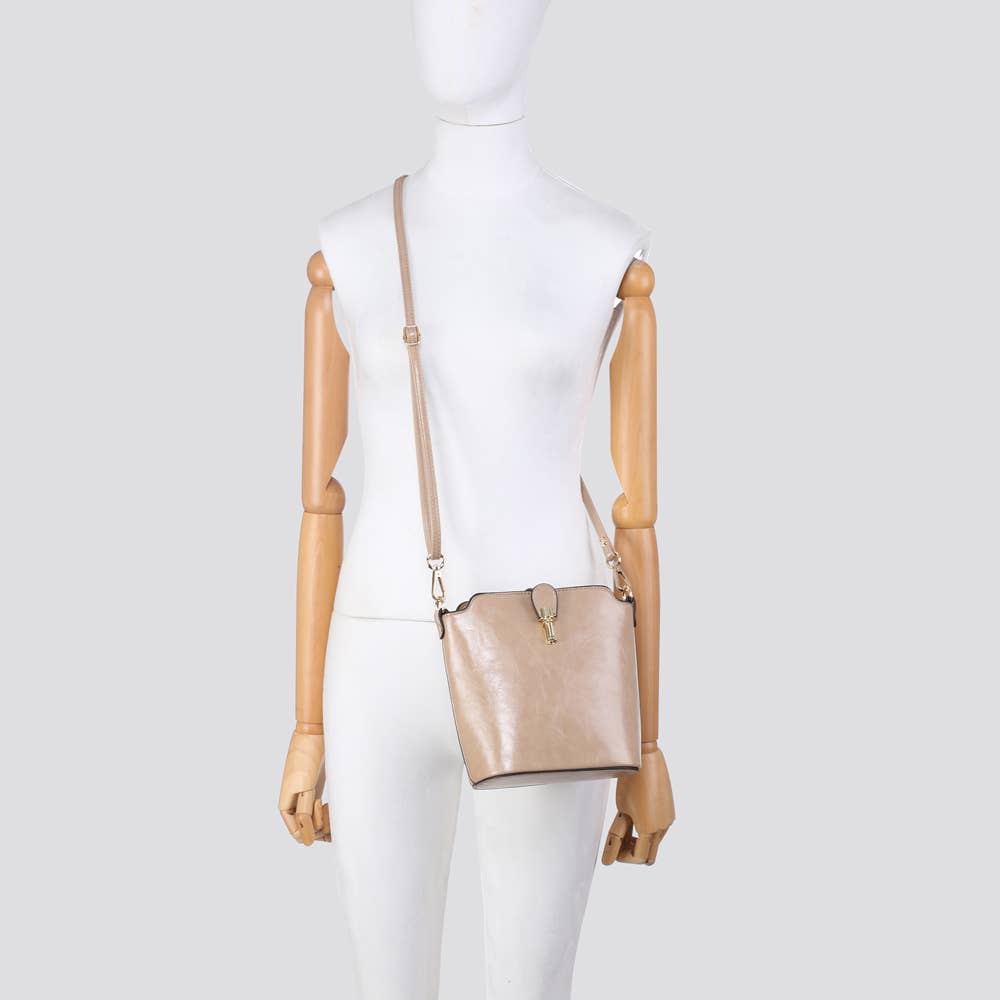 Premium Grade Vegan Leather Crossbody Bag # JNY2157S2526: PINK