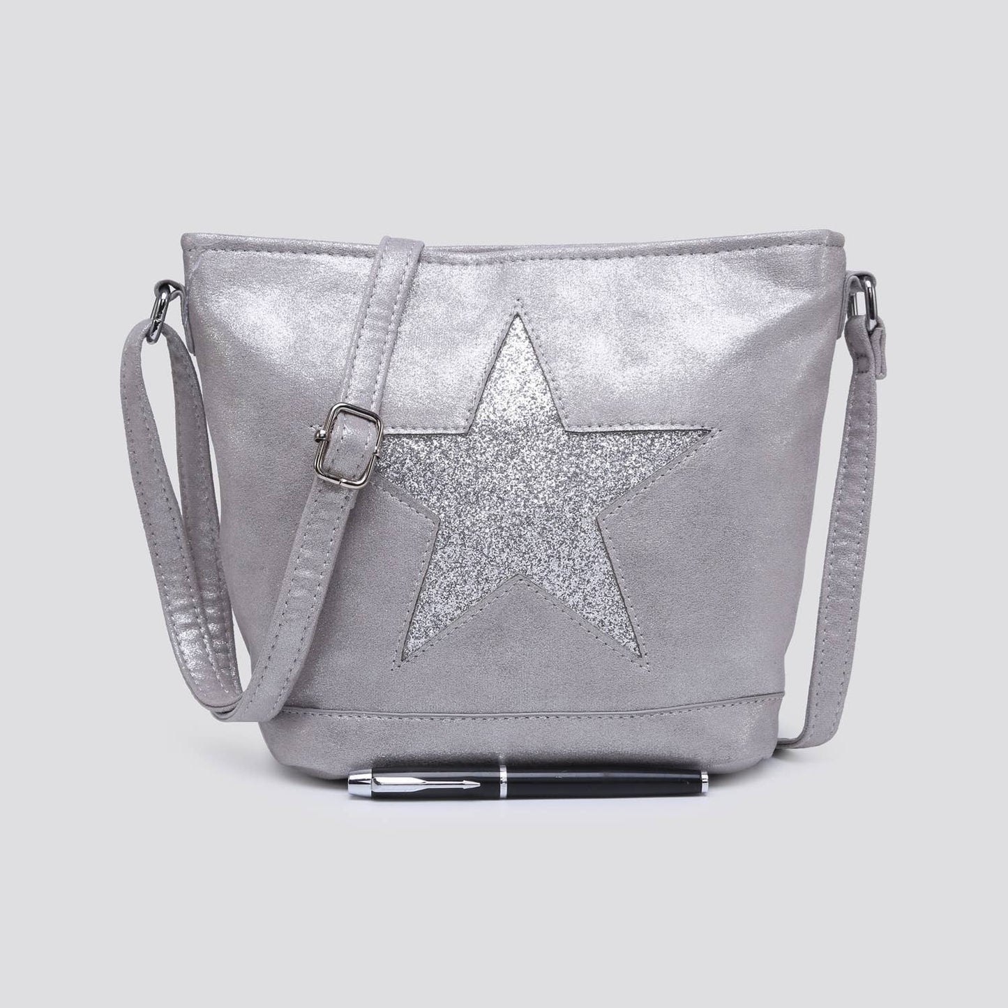 Fabric Star Small Crossbody Bag # 1191: PINK