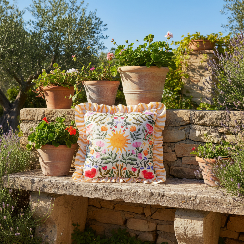 Summer Solstice Outdoor Cushion  - Cover Only.                                       50 x 50cm