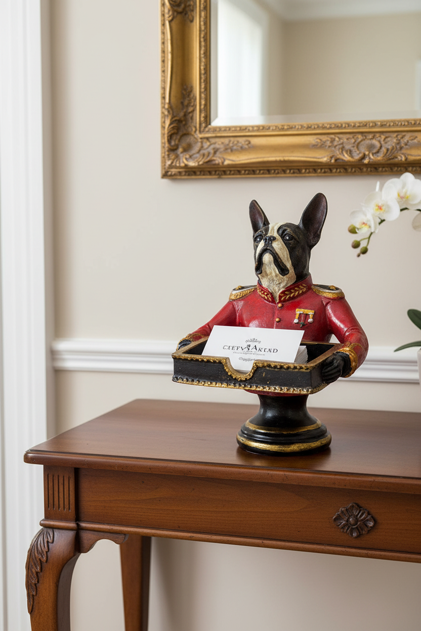 Gentry French Bulldog Card Holder/Sweet Tray