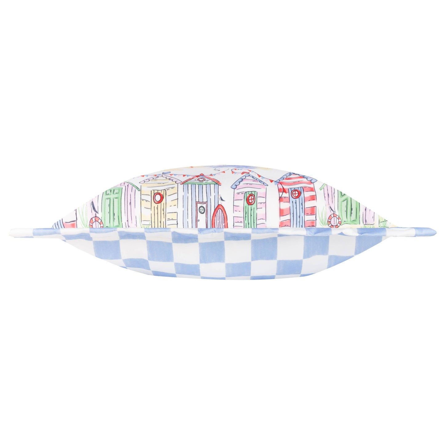 Beach Huts Square Outdoor Cushion Multicolour - Cover Only.                                                   45 x 45cm